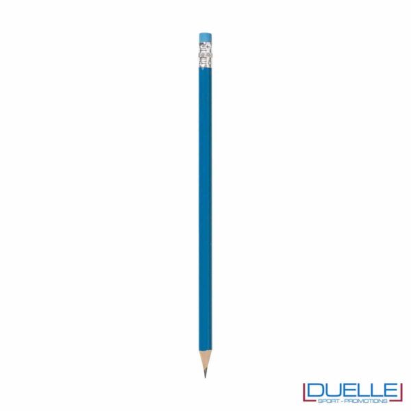 matita promozionale con gommino colorato blu royal