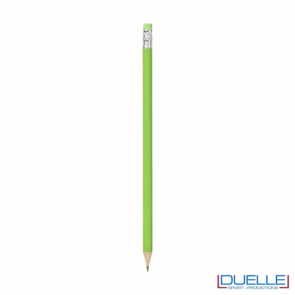 matita promozionale con gommino colorato verde lime