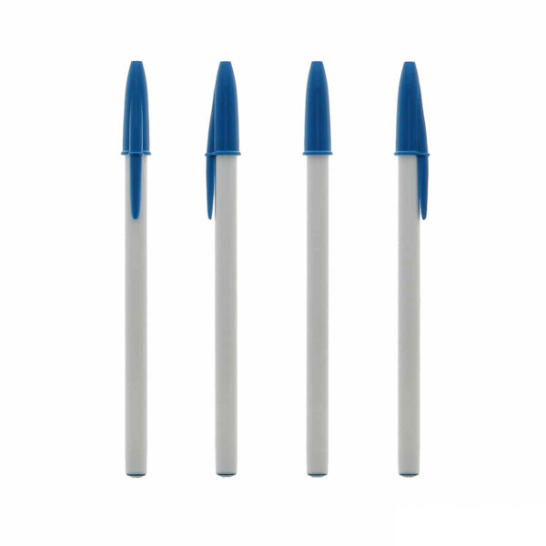 Penna BIC style personalizzata bianco blu