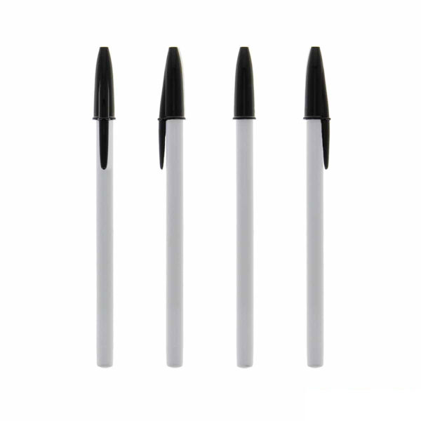 Penna BIC style personalizzata bianco nera