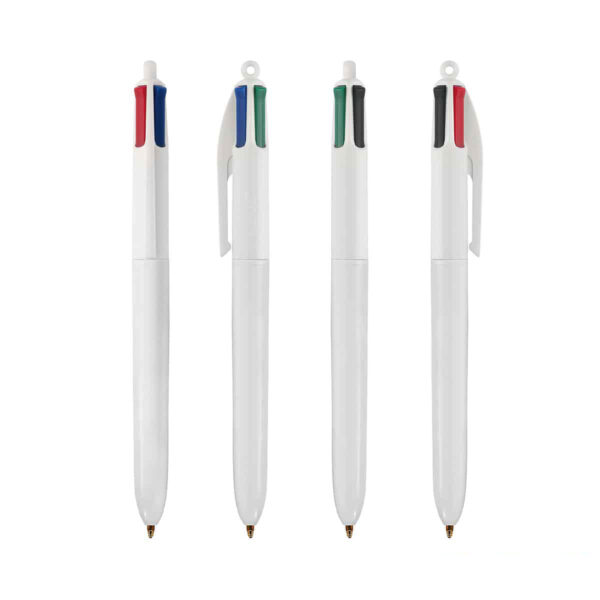 Penne BIC 4 colori personalizzabili bianche