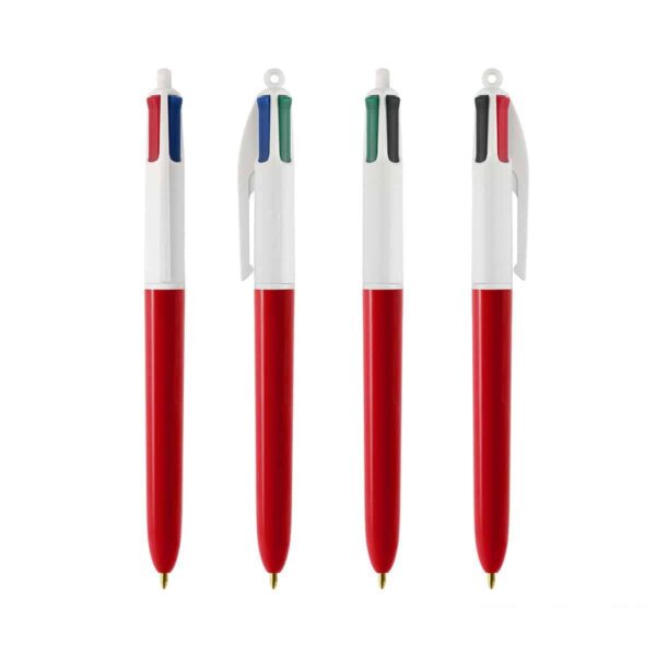 Penne BIC 4 colori personalizzabili rosse