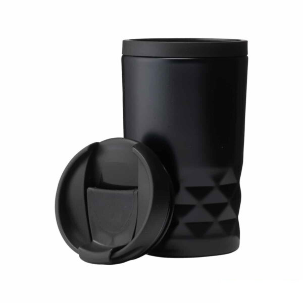 Tazze termica con design geometrico nera