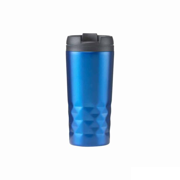 Tazze termica con design geometrico blu