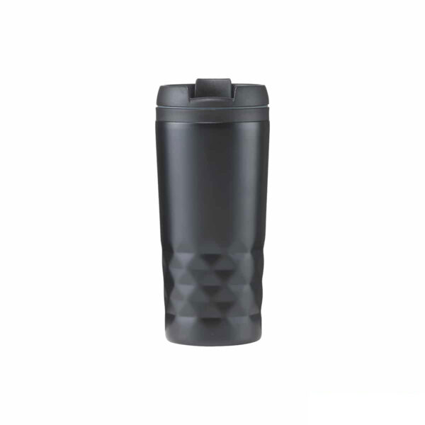 Tazze termica con design geometrico nera