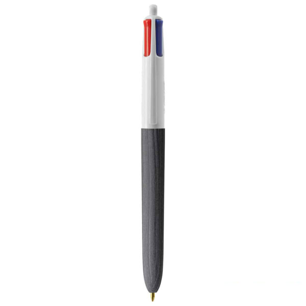 Penna BIC 4 colori fusto in legno nero