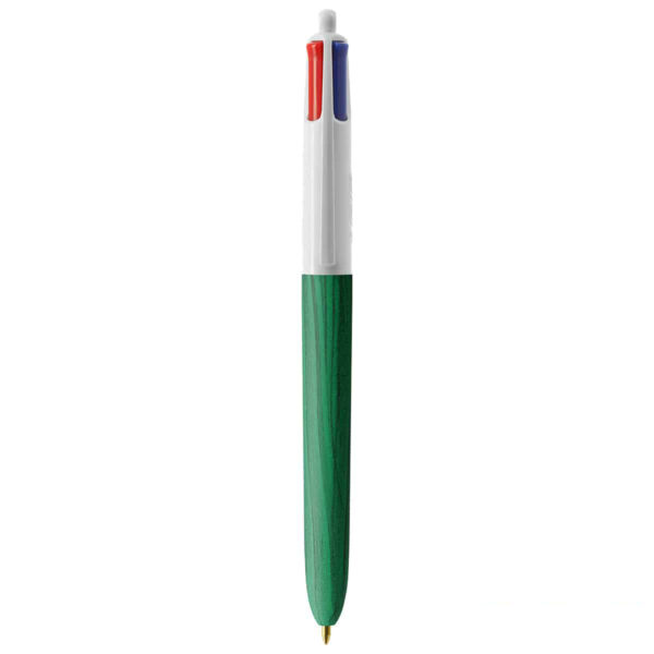 Penna BIC 4 colori fusto in legno verde
