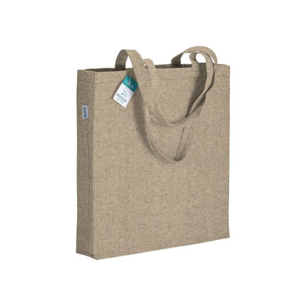 Shopper con soffietto in cotone riciclato pesante 280gr