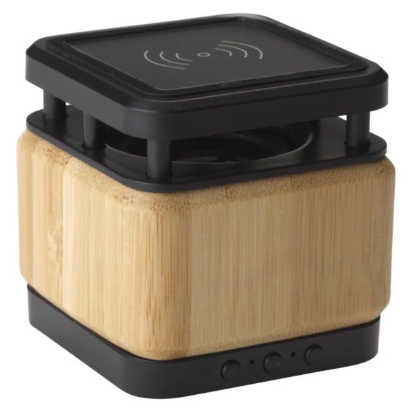 Speaker in bambù con ricarica wireless