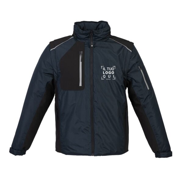 giacca 2 in 1 con maniche staccabili personalizzabile con stampa del tuo logo