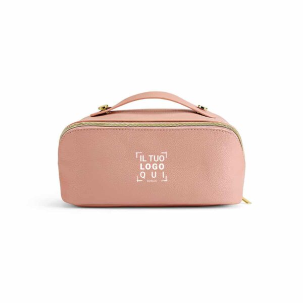 beauty case organizer pratico e comodo in PU riciclato personalizzato con il tuo logo