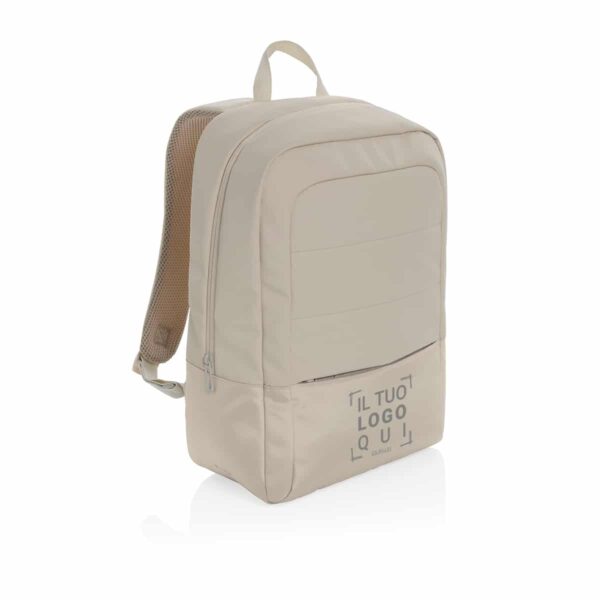 zaino in rpet con tasca porta computer personalizzabile con il tuo logo