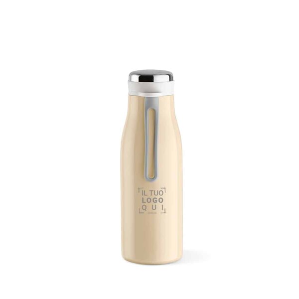 Borraccia in acciaio riciclato da 350 ml color champagne personalizzata