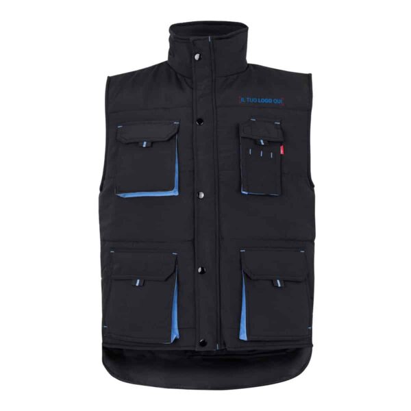 Gilet trapuntato bicolore