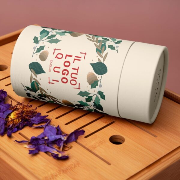 Tubo in carta con tisane e infusi