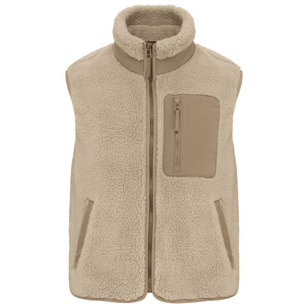 Bodywarmer unisex ecosostenibile in sherpa