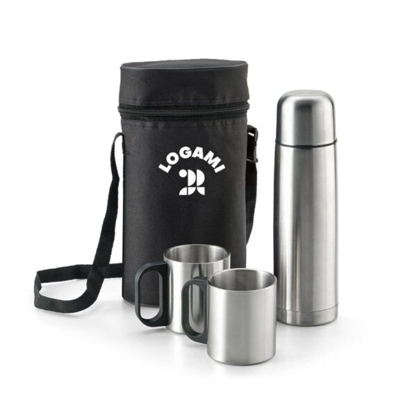 Kit borraccia con tazze in acciaio inossidabile