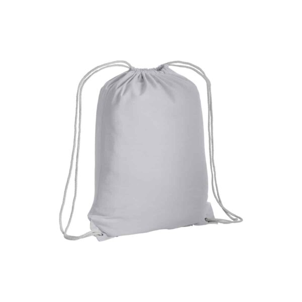Zainetto in cotone 135 g/m2 con chiusura a strozzo - Bianco