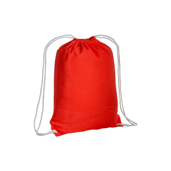 Zainetto in cotone 135 g/m2 con chiusura a strozzo - Rosso