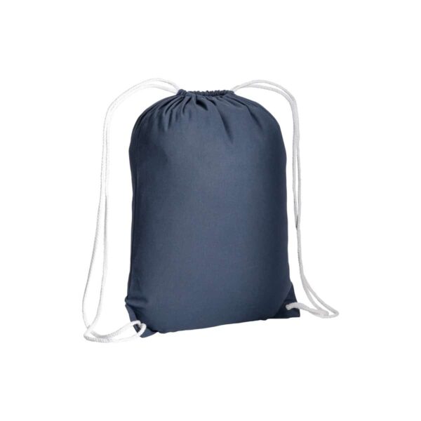 Zainetto in cotone 135 g/m2 con chiusura a strozzo - Blu