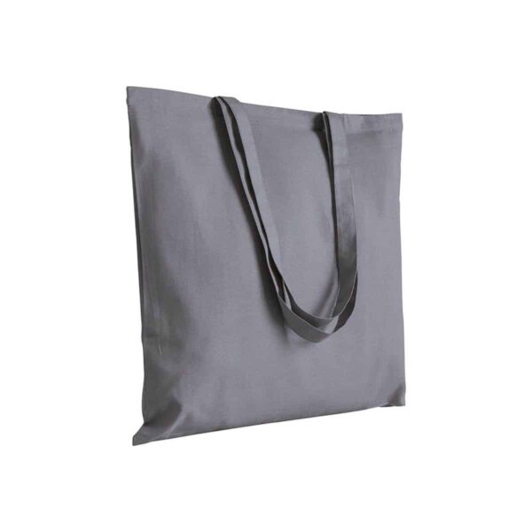 Shopper in cotone, manici lunghi - Grigio