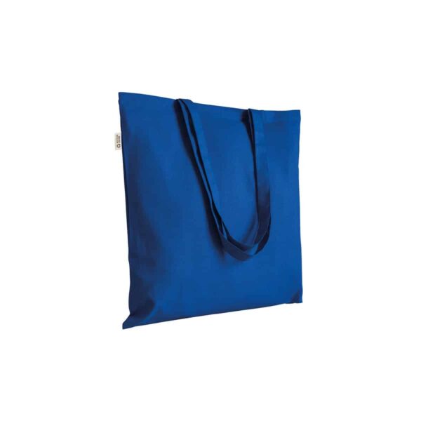 Shopper in cotone/poliestere riciclato 180 g/m2, manici lunghi - Royal