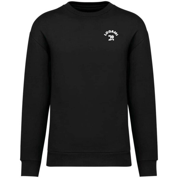Felpa unisex in cotone biologico garzato con spalle cascanti