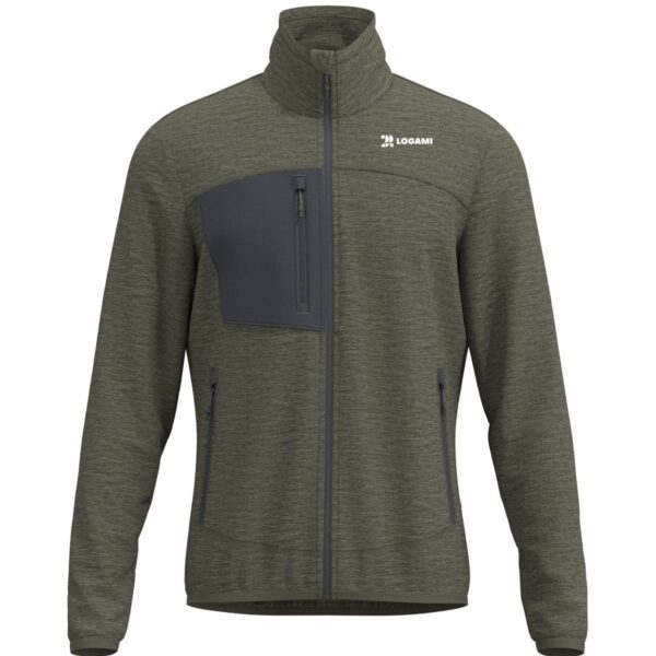 Giacca in pile bielastico slim fit con zip