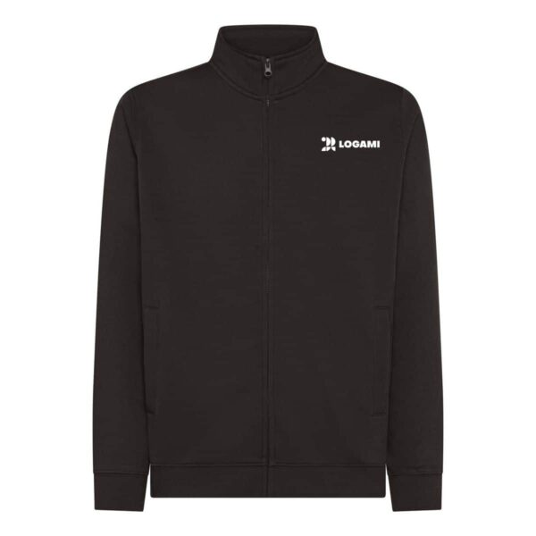 Giacca in felpa con zip intera e tasche a filetto
