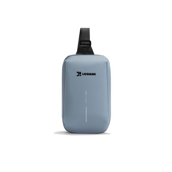 Borsa a spalla espandibile in rPET con rivestimento soft touch