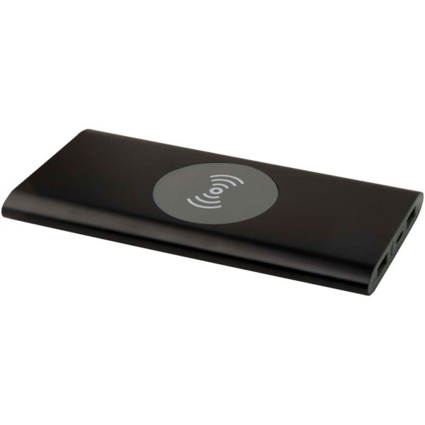 Power bank wireless da 8000 mAh Type C in alluminio riciclato Juice - Nero