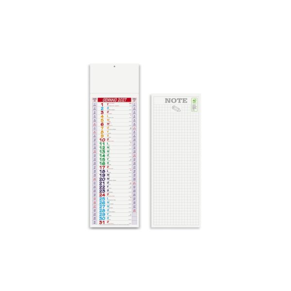 Calendario silhouette multicolore