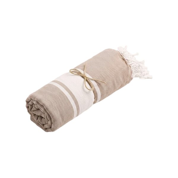 Telo mare in cotone riciclato da 150 g/m2 certificato GRS - Naturale