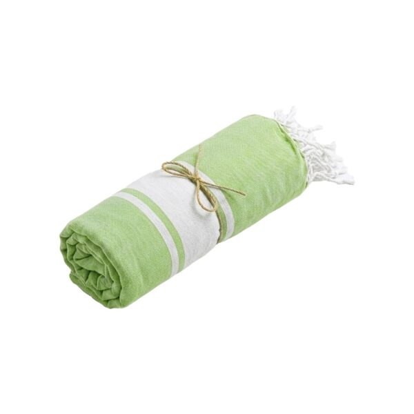 Telo mare in cotone riciclato da 150 g/m2 certificato GRS - Verde mela