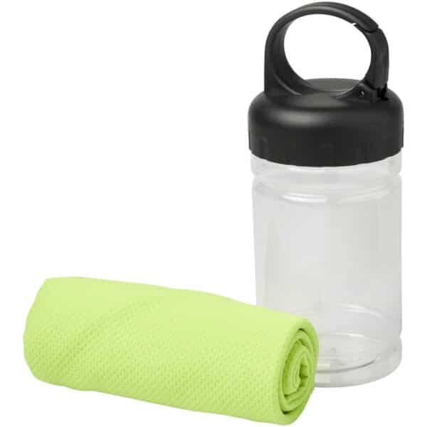 Asciugamano rinfrescante in contenitore PET Remy - Lime