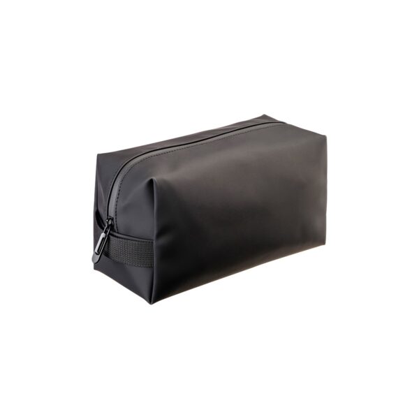 Beauty case in Soft PU water resistant con maniglia laterale - Nero