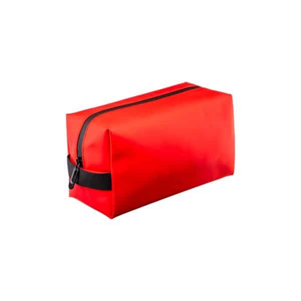 Beauty case in Soft PU water resistant con maniglia laterale - Rosso