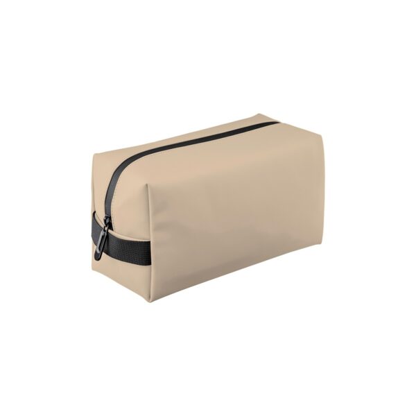 Beauty case in Soft PU water resistant con maniglia laterale - Naturale