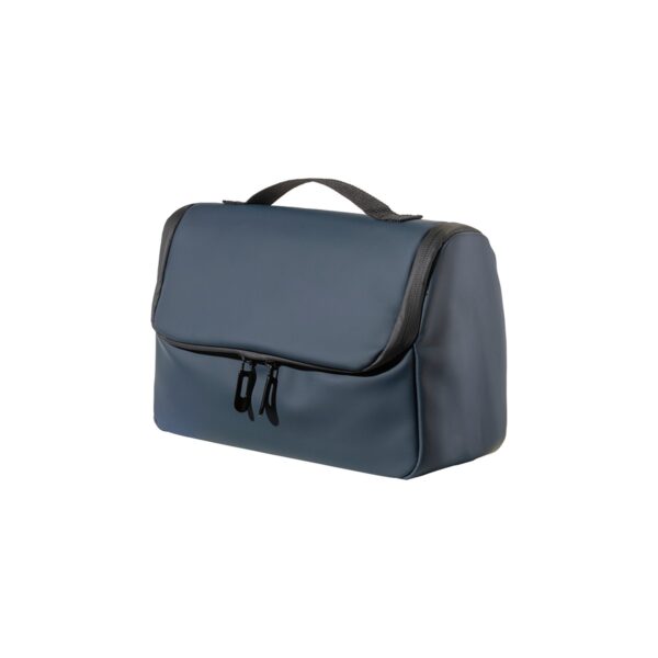 Beauty case in soft PU water resistant. - Blu
