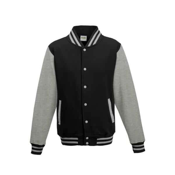 Varsity Jacket - jet black/heather grey
