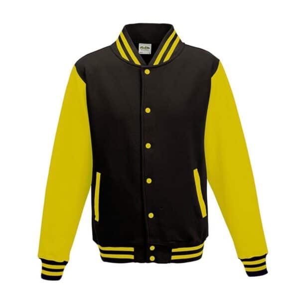 Varsity Jacket - jet black/sun yellow