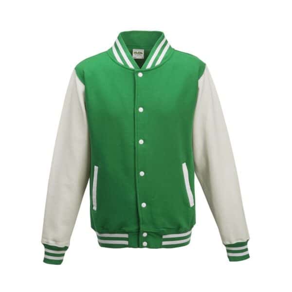 Varsity Jacket - kelly green/white