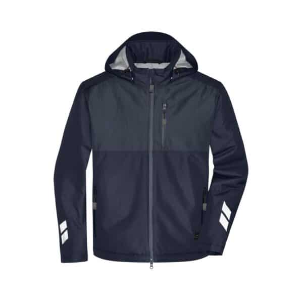 Padded Hardshell Workwear Jacket - navy/carbon
