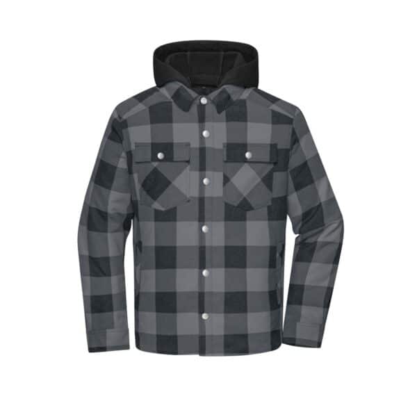 Workwear Check Shirt Jacket - black/metal-grey