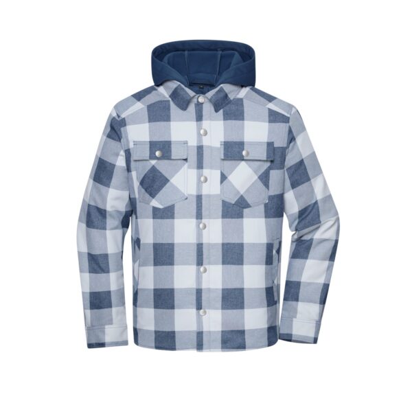 Workwear Check Shirt Jacket - deep-blue/foggy-grey