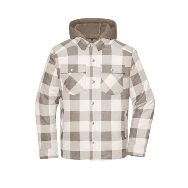Workwear Check Shirt Jacket - dusty-brown/cement