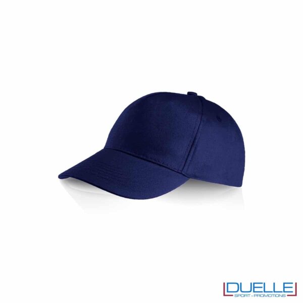 Cappellino personalizzato cotone blu navy, cappellini promozionali baseball, cappellini baseball personalizzati blu navy