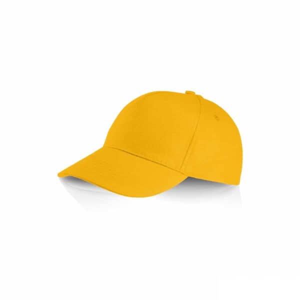 Cappellino personalizzato cotone giallo, cappellini promozionali baseball, cappellini baseball personalizzati giallo