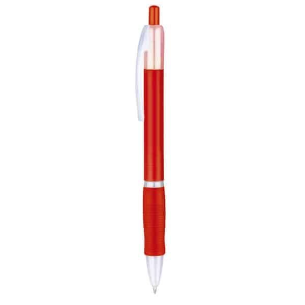 penna personalizzabile economica in colore rosso fusto frost, offerta penne economiche personalizzabili in colore rosso fusto frost