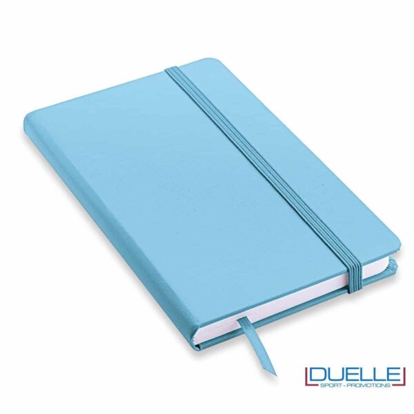Quaderno appunti personalizzabile tipo moleskine A5 colore celeste